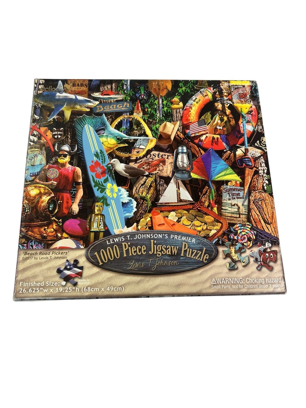 Lewis T. Johnson 1000 Piece Jigsaw Puzzle - Beach Road Pickers